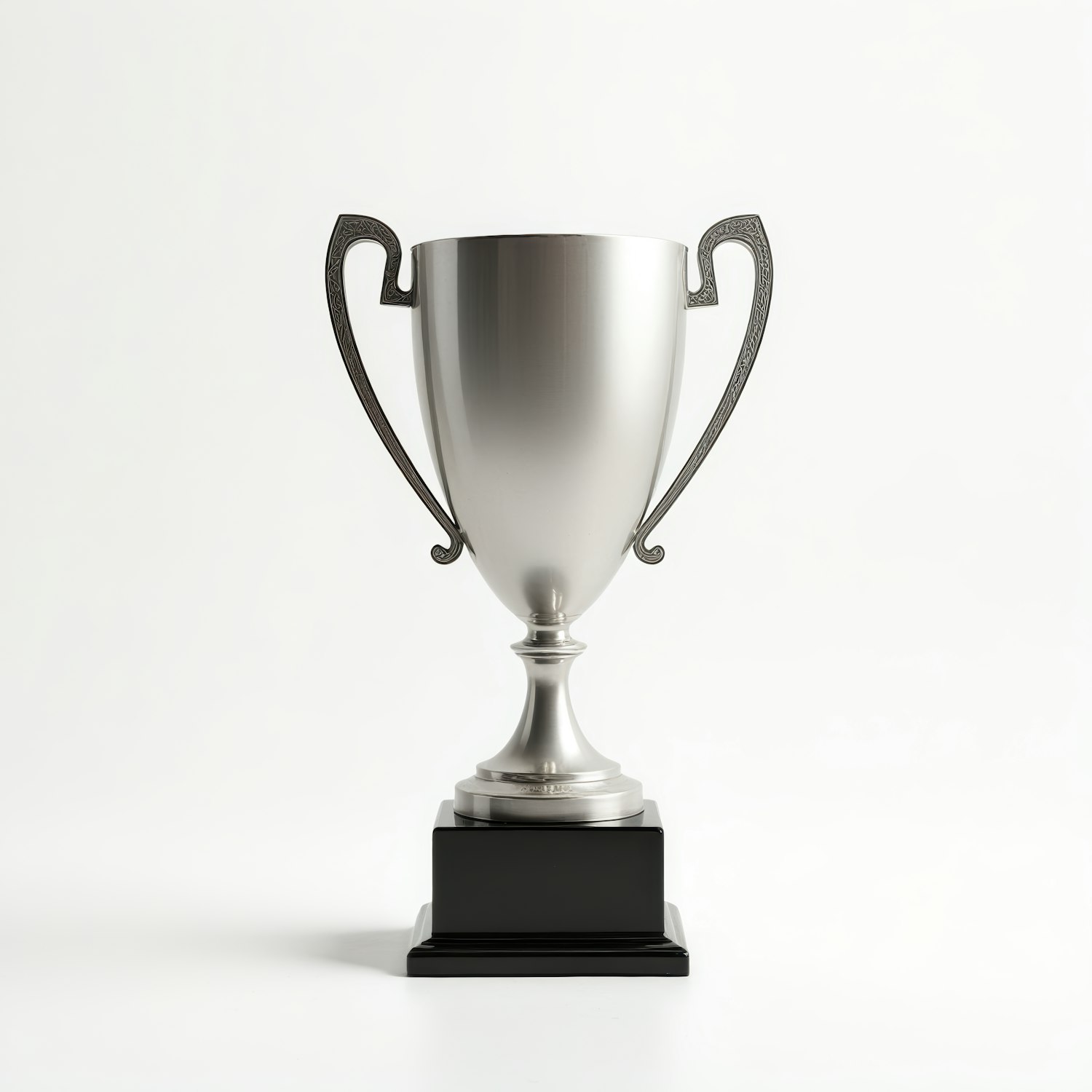 A silver award waiting on the presentation table
